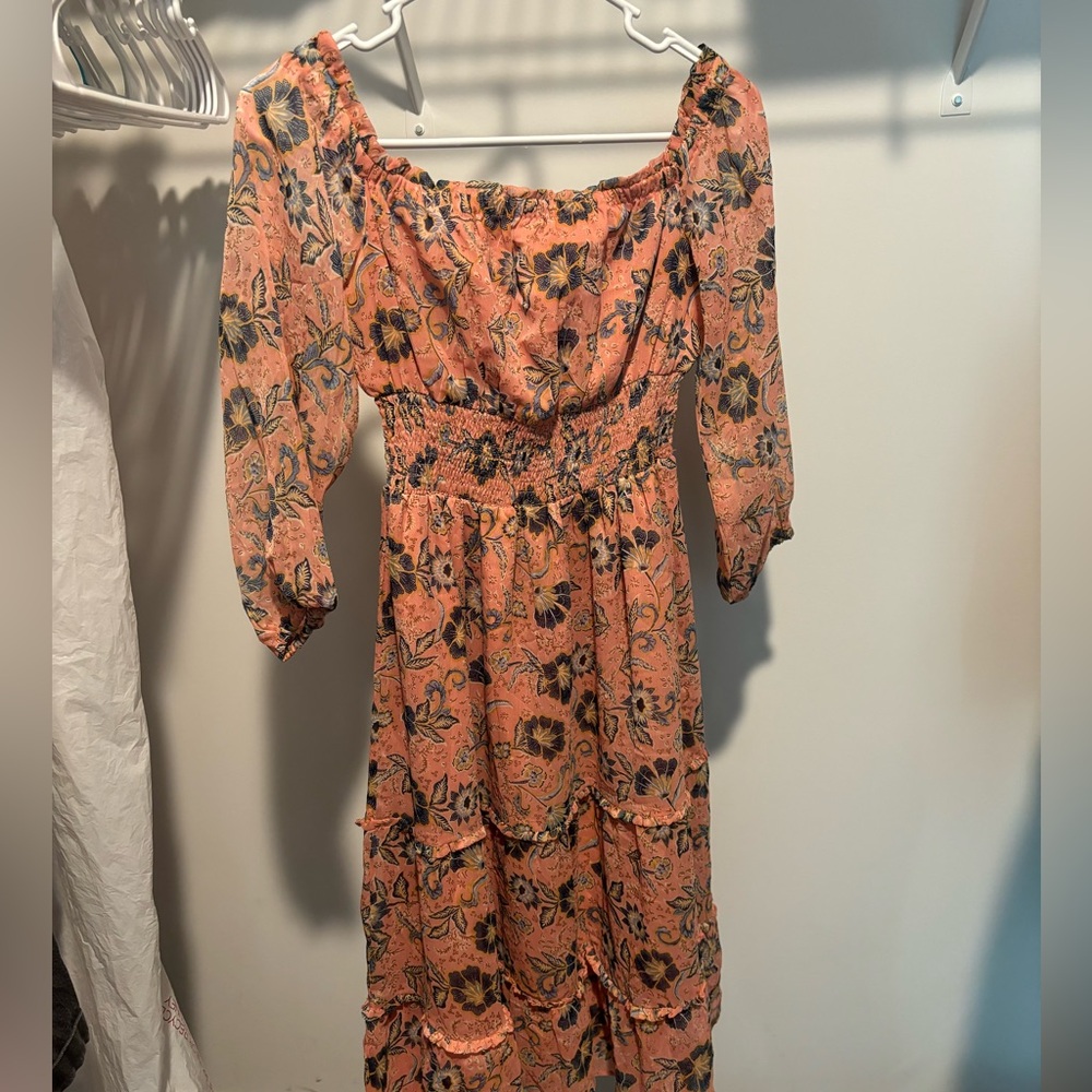 Patrons of peace Floral Midi dress nwt size‎ xs